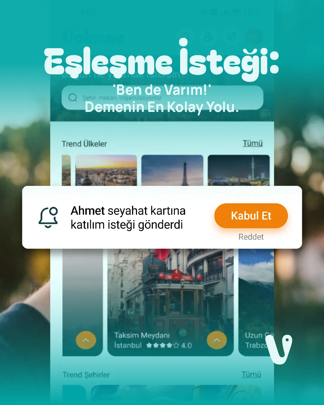 Velmae Instagram gönderisi: “Eşleşme İsteği: ‘Ben de Varım!’ Demenin En Kolay Yolu.”