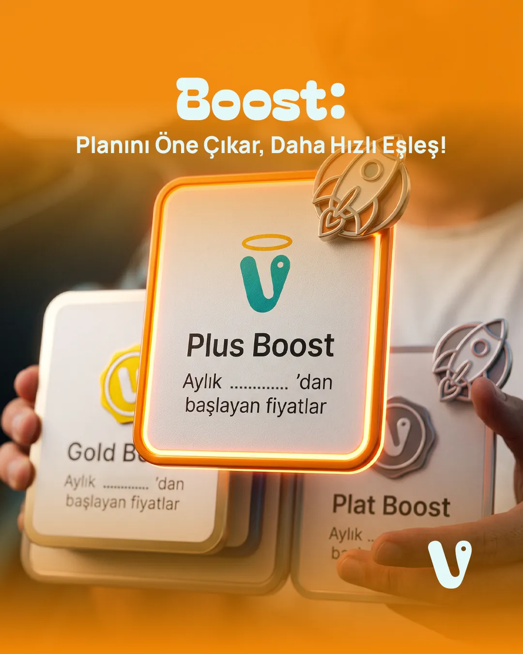 Velmae Instagram gönderisi: “Boost: Planını Öne Çıkar, Daha Hızlı Eşleş!”